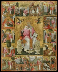 Icon of St Spyridon with Scenes of his life